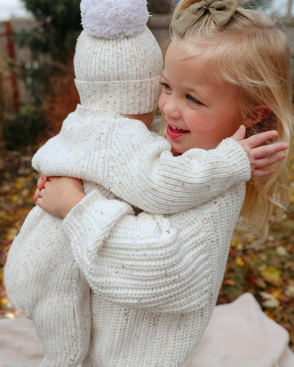 Kids Chunky Knit Sweater- Petal Pink