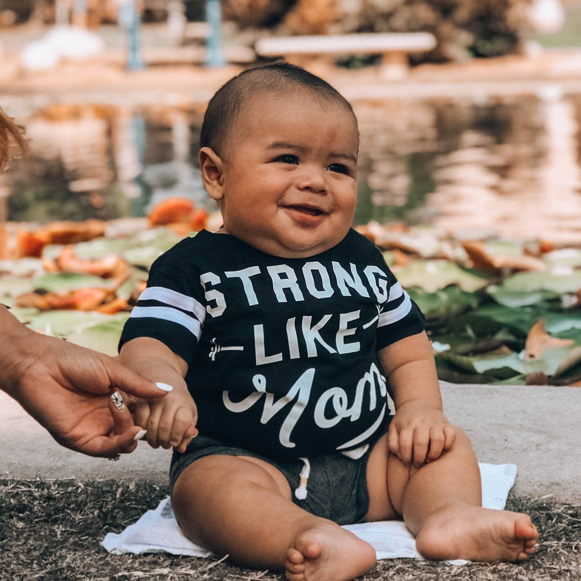 STRONG LIKE MOM - Baby Onesie