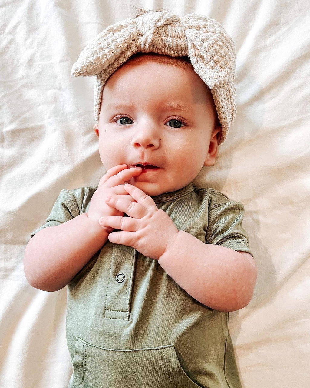 Short Sleeve Romper - Sage