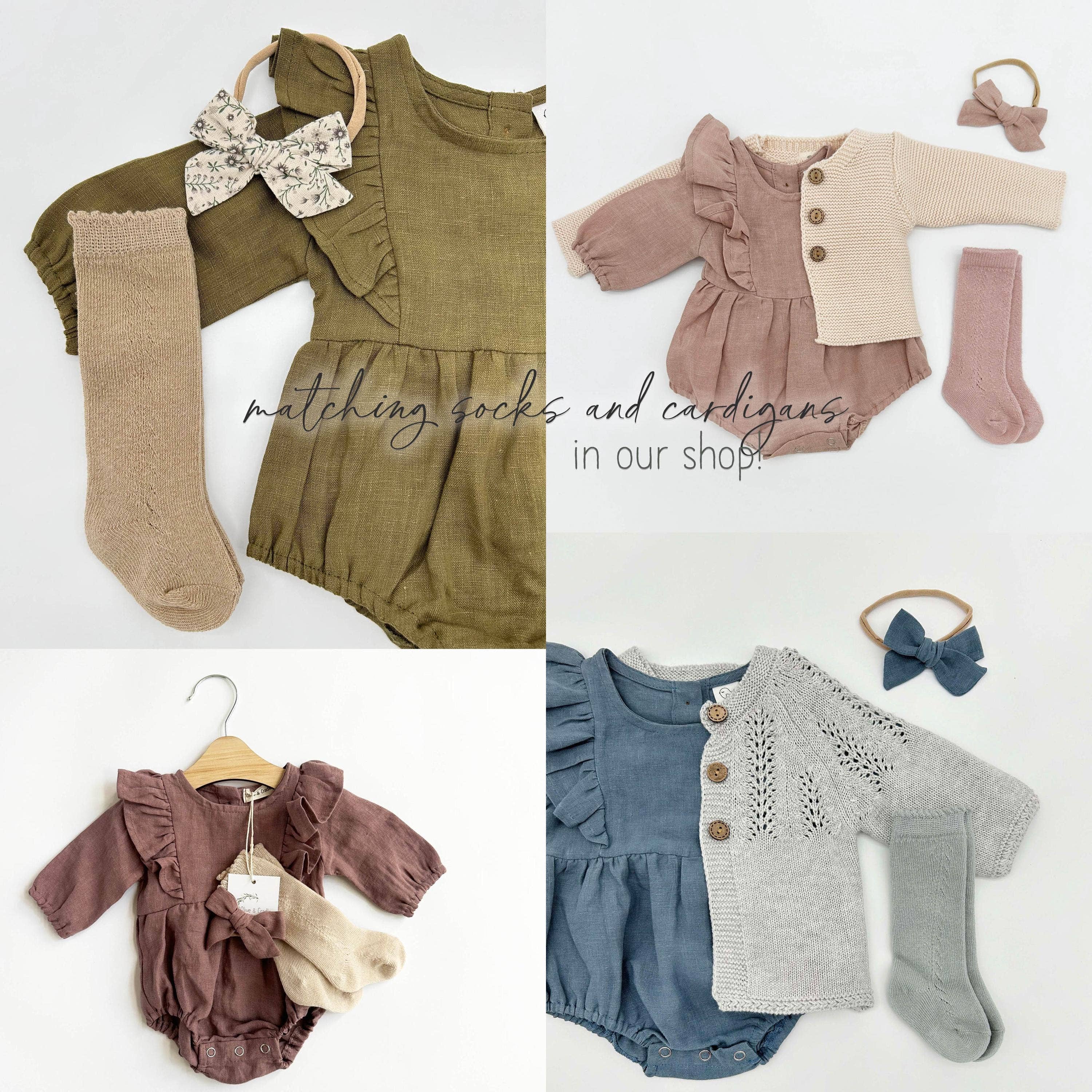 Gabriella Longsleeve Romper with Bow: Plum