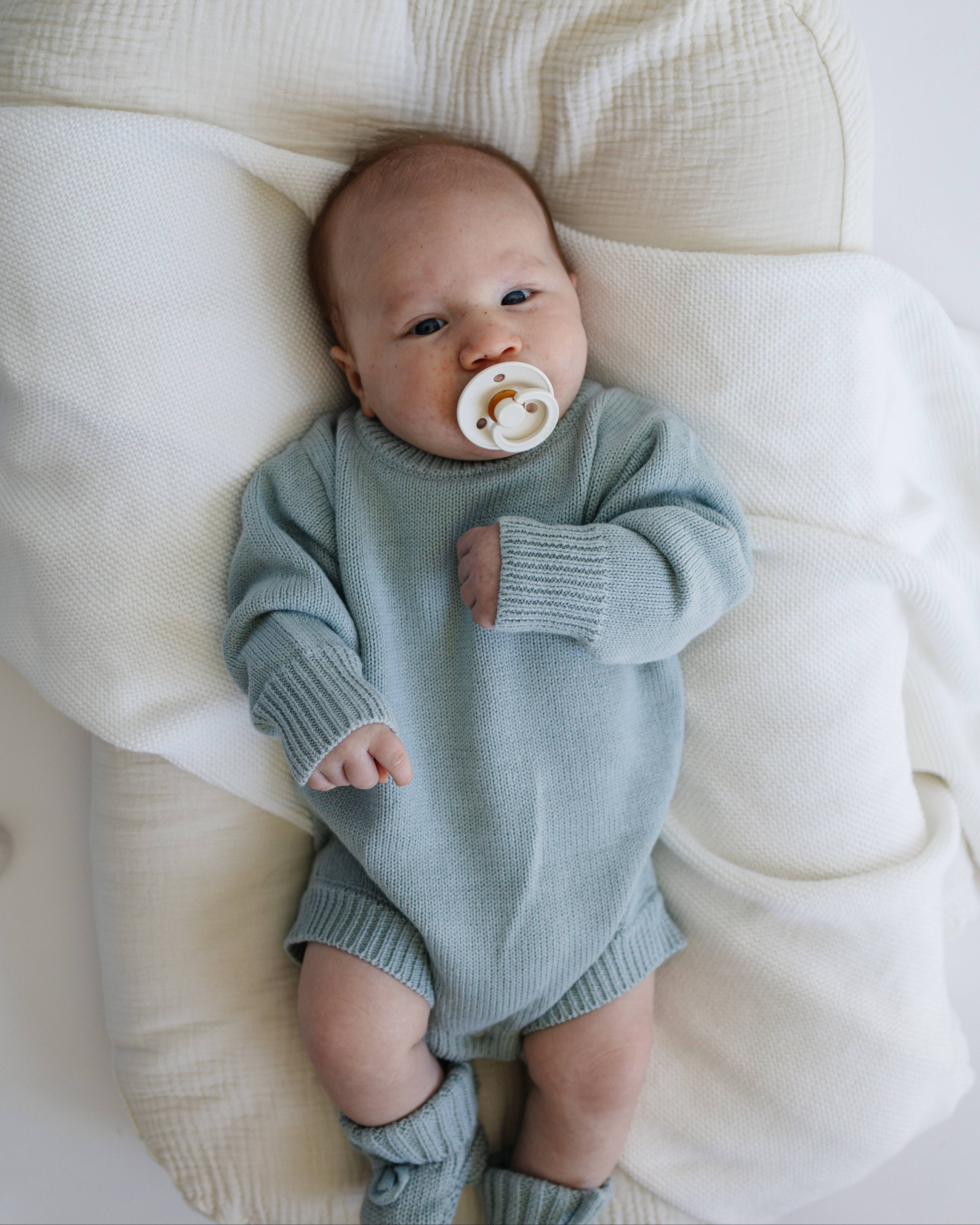 Knit Romper - Steel