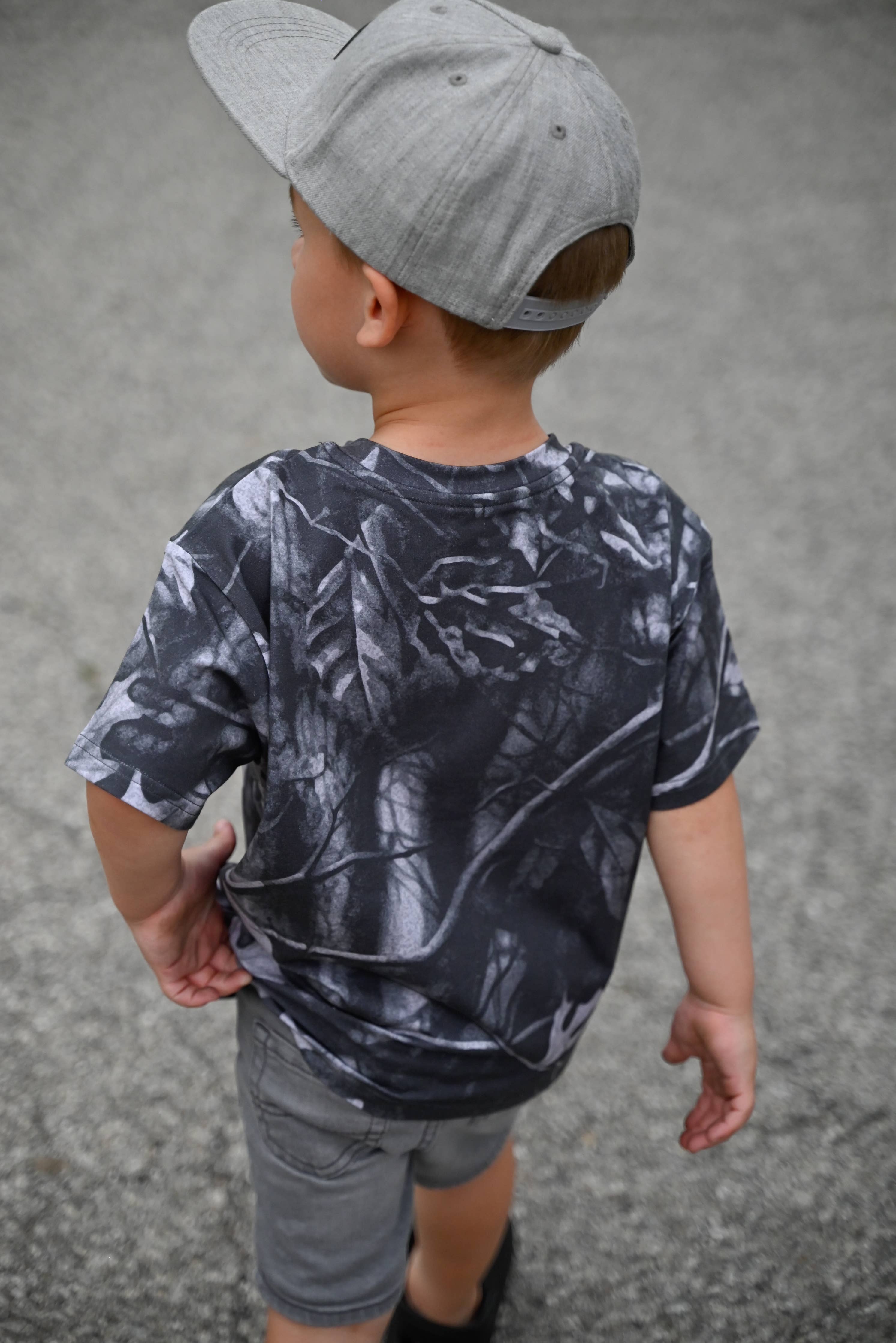 Toddler Camo Tee in Charcoal