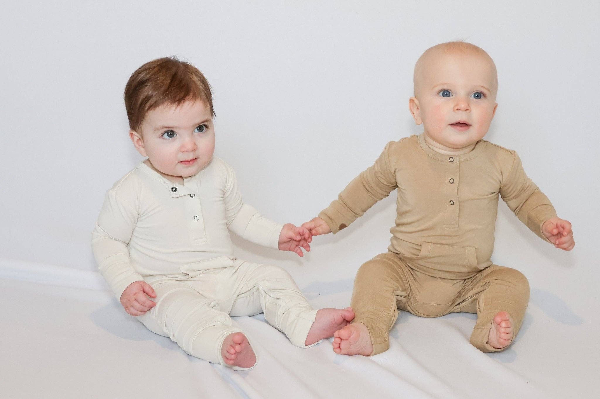 Long Sleeve Romper - Desert Tan