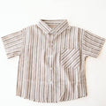 Gray Striped Button-Up