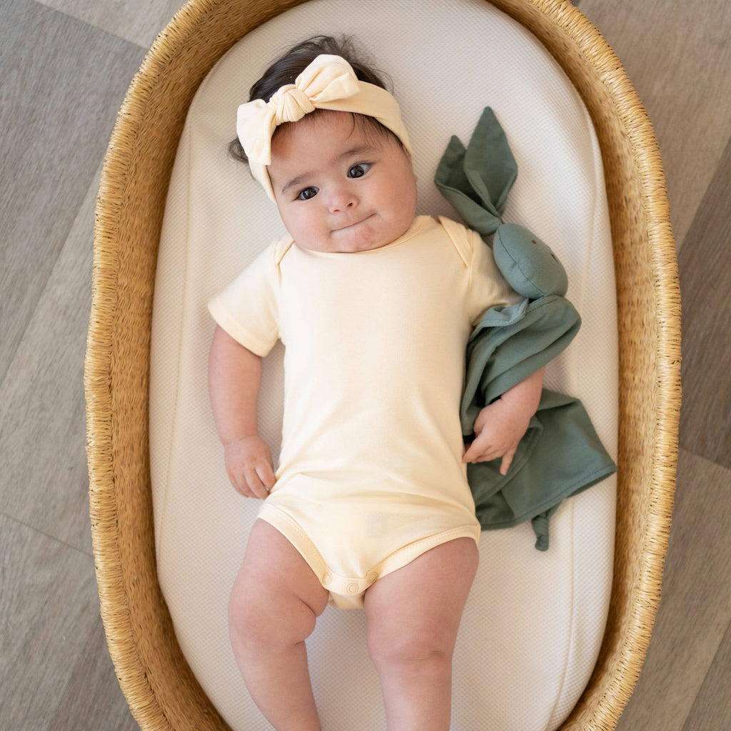 Organic Cotton Bunny Lovey – Basil Green: Basil