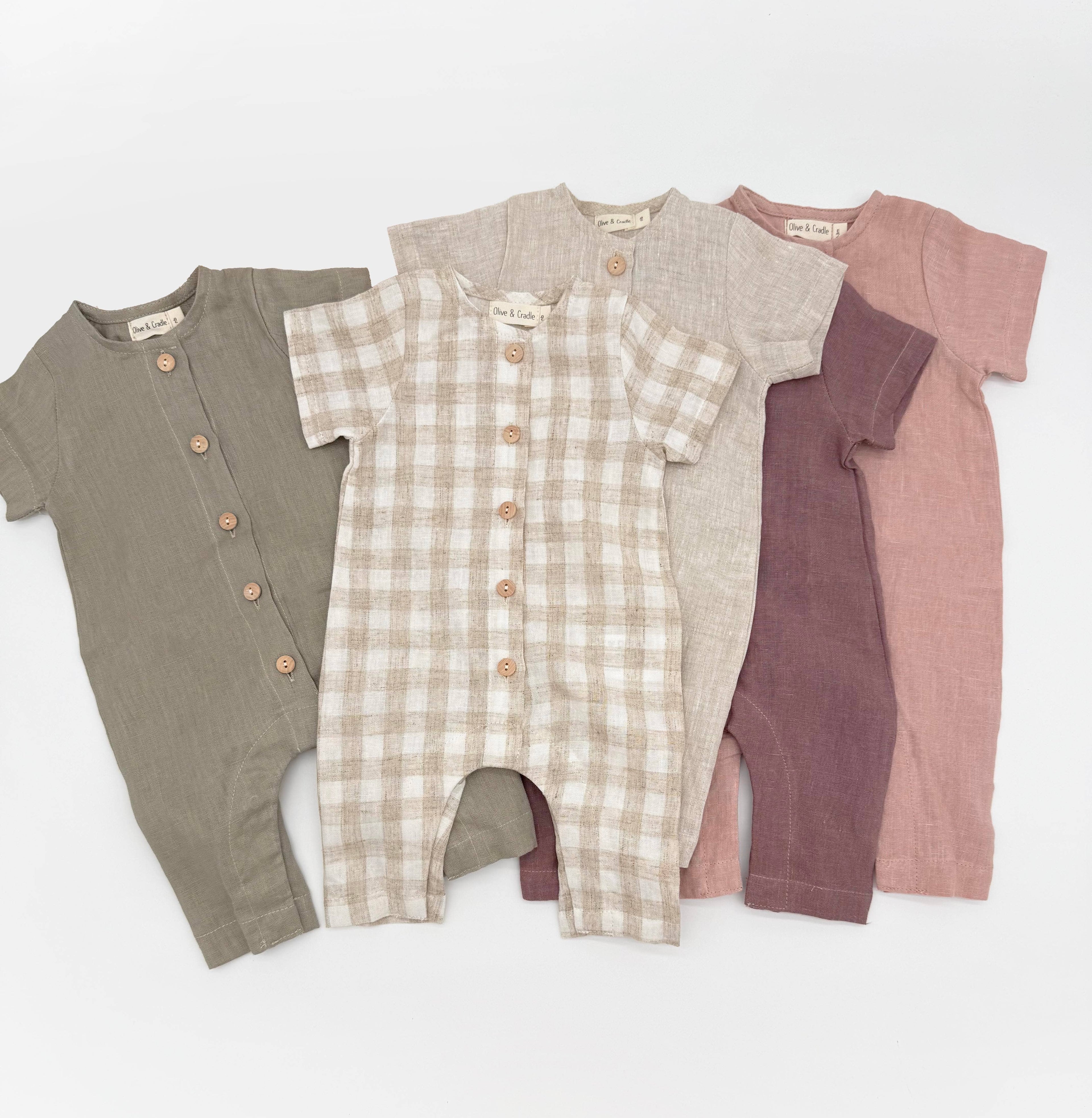 Linen Jumper Oat Gingham
