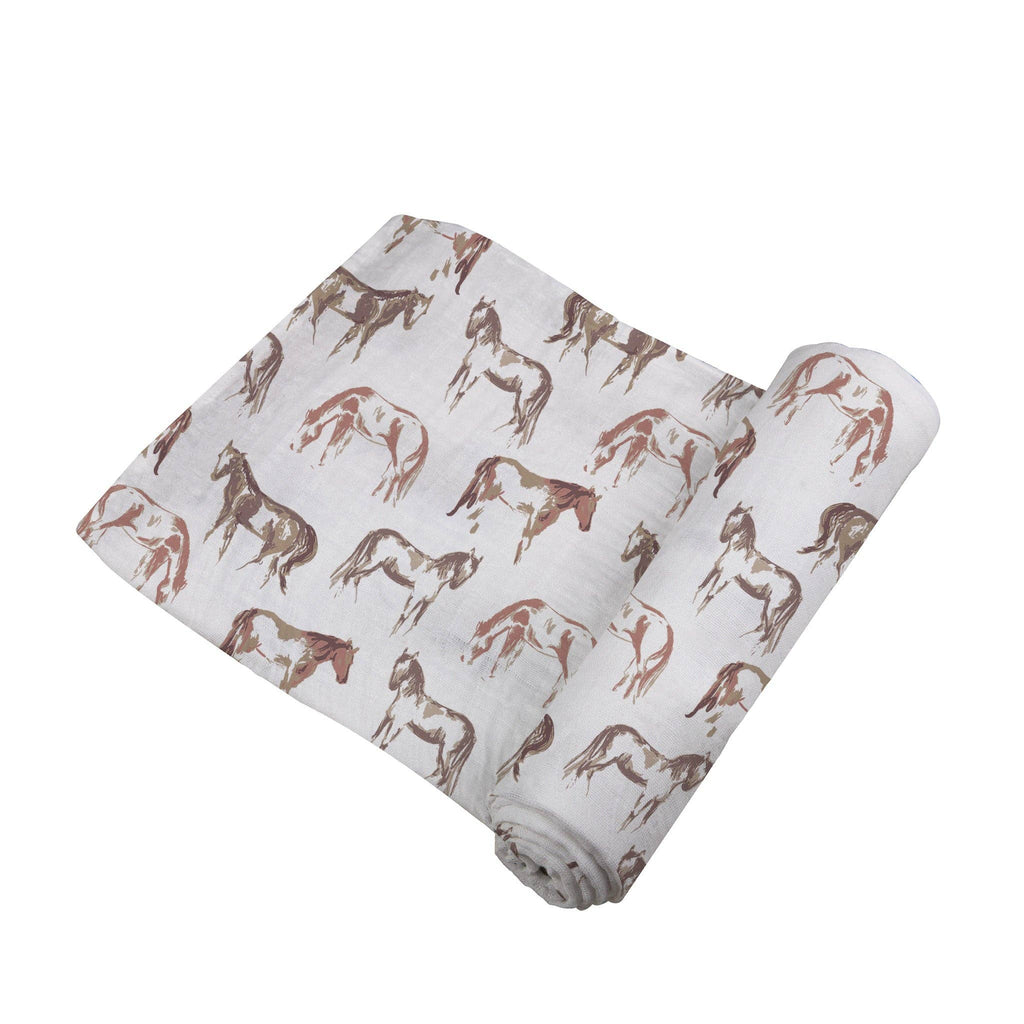 Wild Horses Bamboo Swaddle