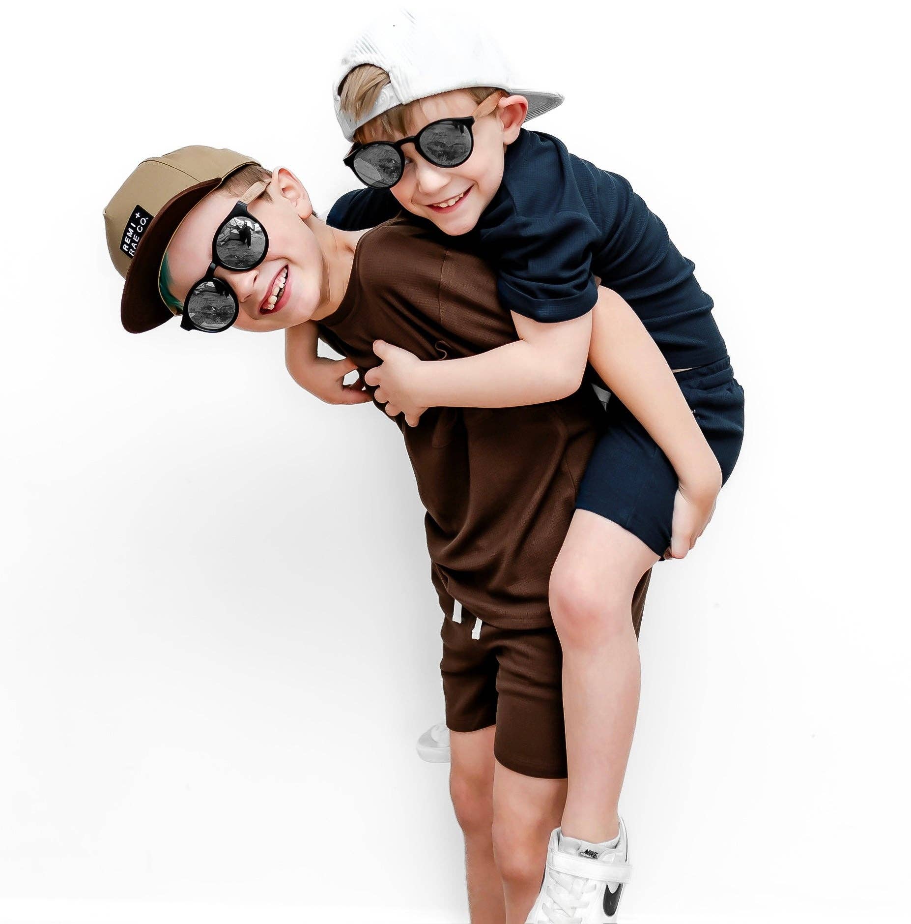 BAMBOO WAFFLE POCKET TEE - UMBER