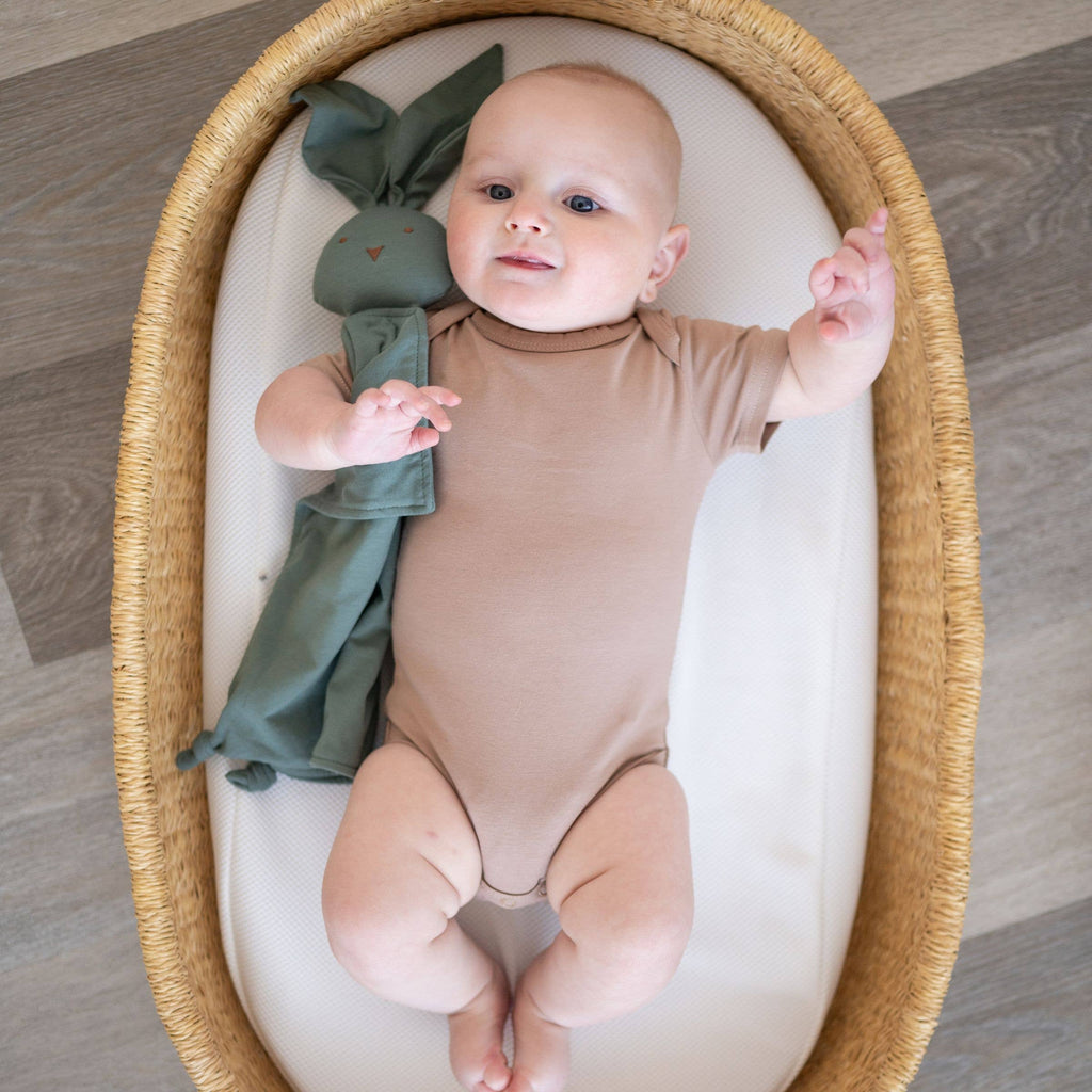 Organic Cotton Bunny Lovey – Basil Green: Basil