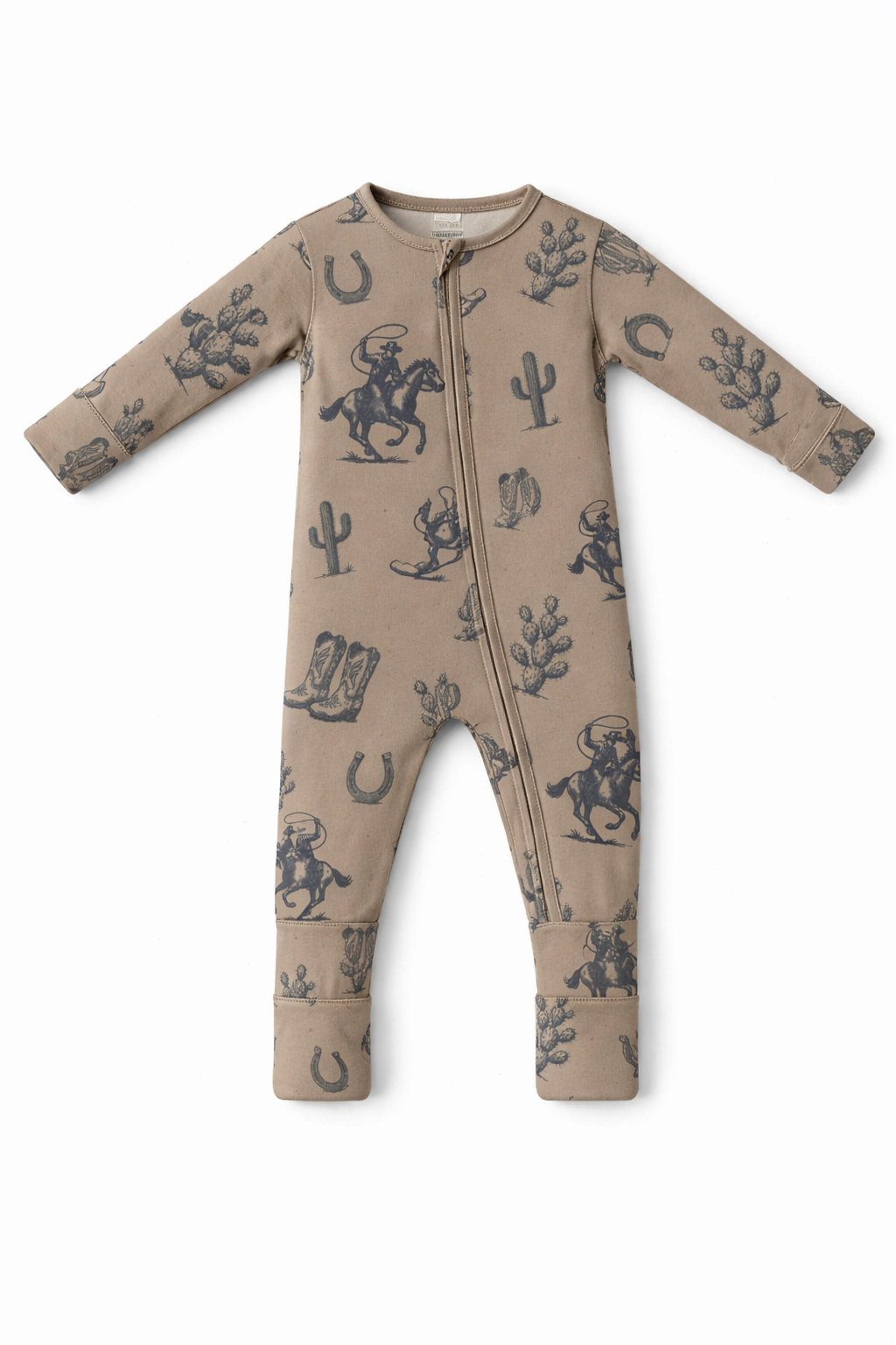 Dusty Cowboys Zip Pajamas