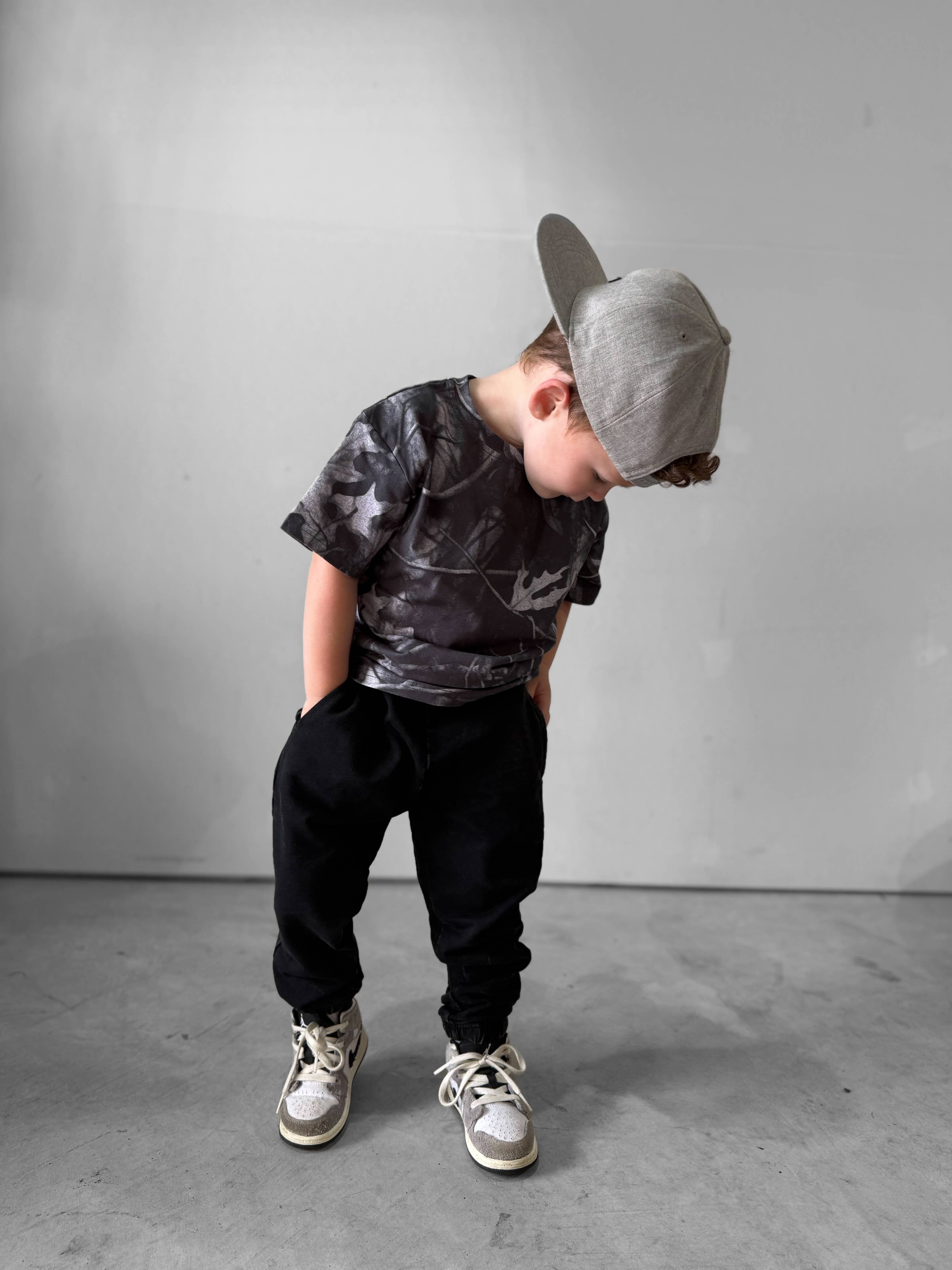 Toddler Camo Tee in Charcoal