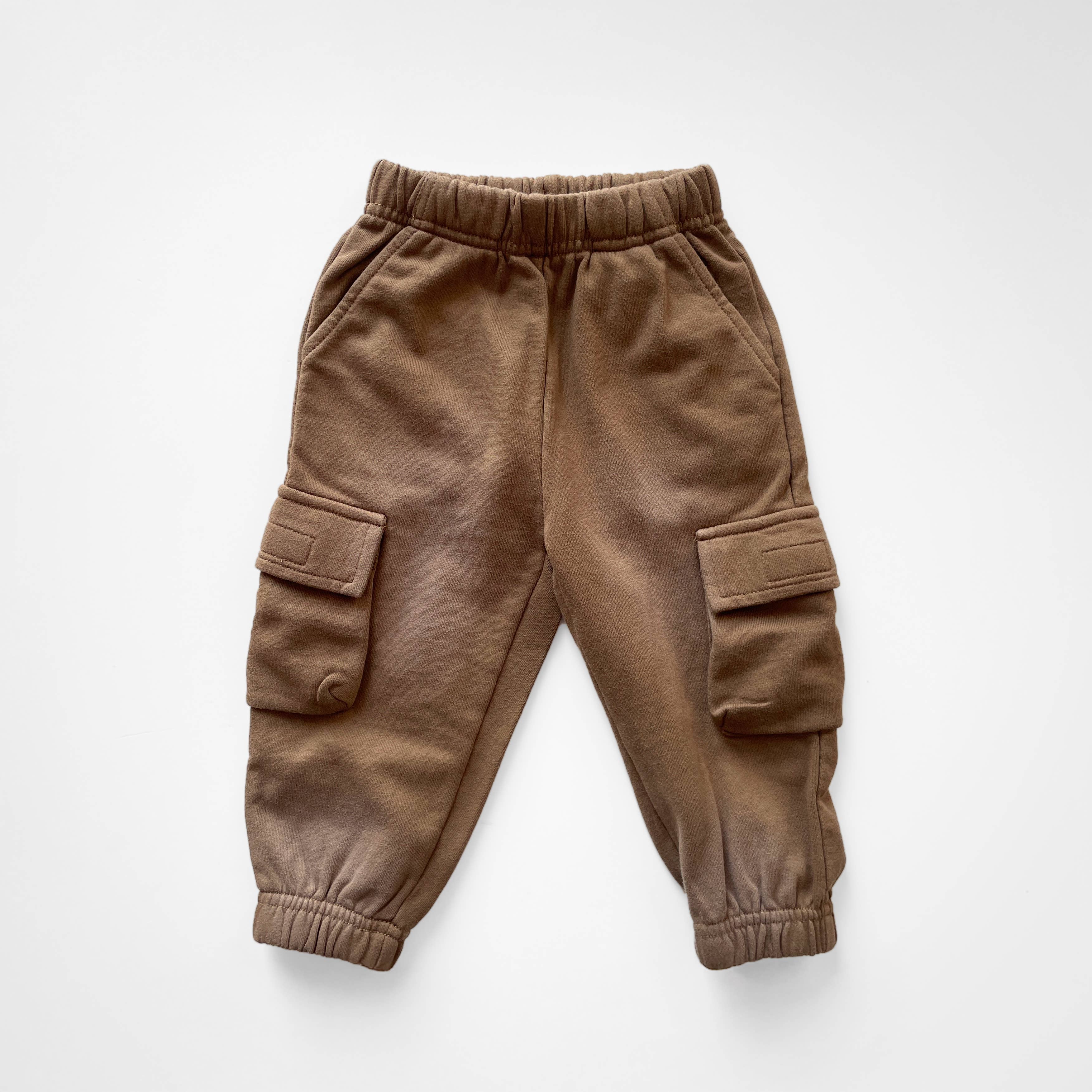 Toddler Classic Cargo Sweatpants in Camel