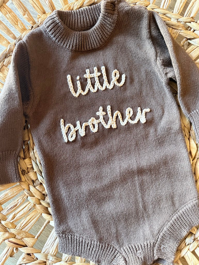 Knit Romper - Chocolate