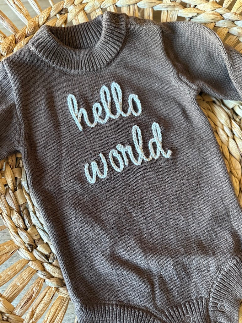 Knit Romper - Chocolate