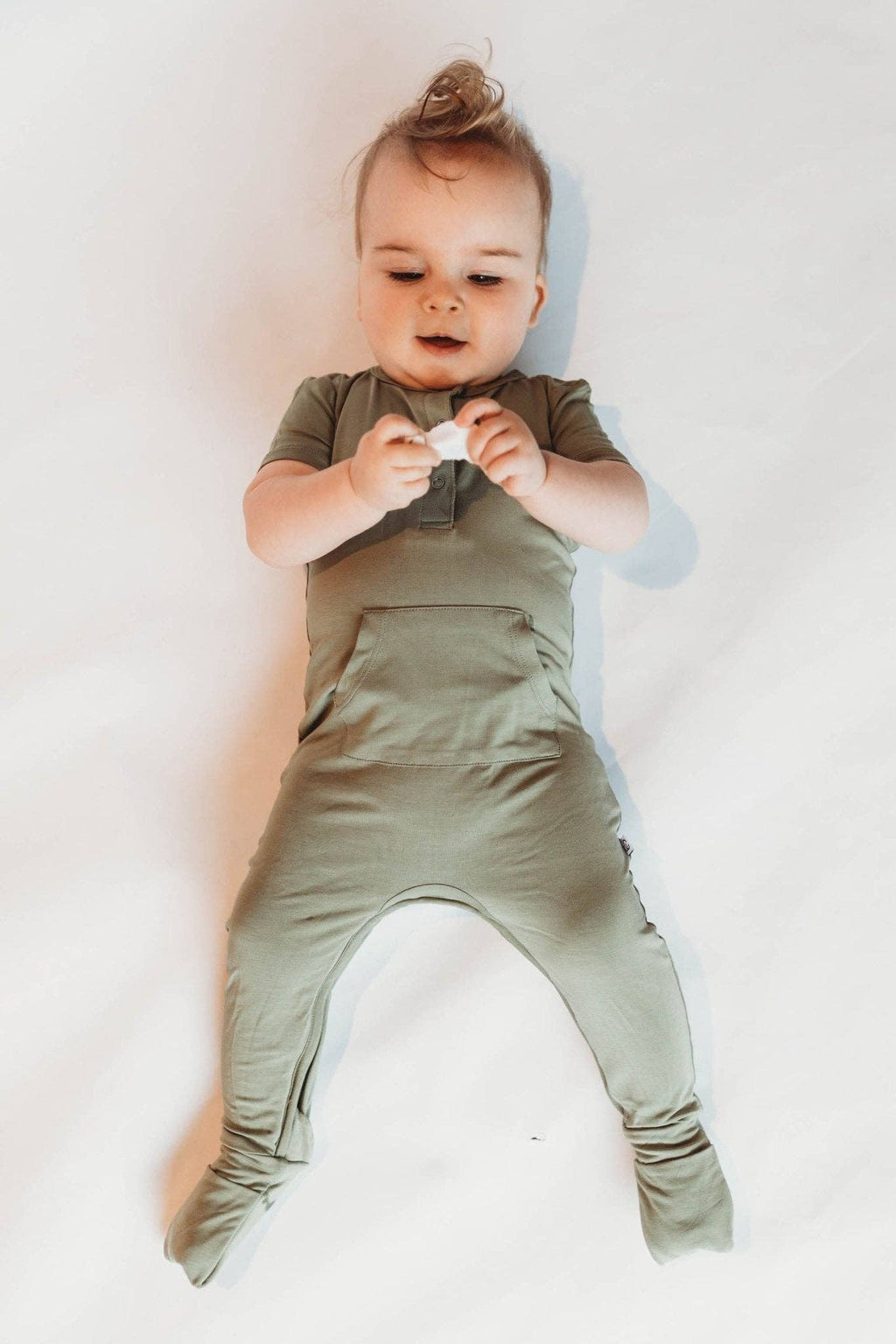 Short Sleeve Romper - Sage