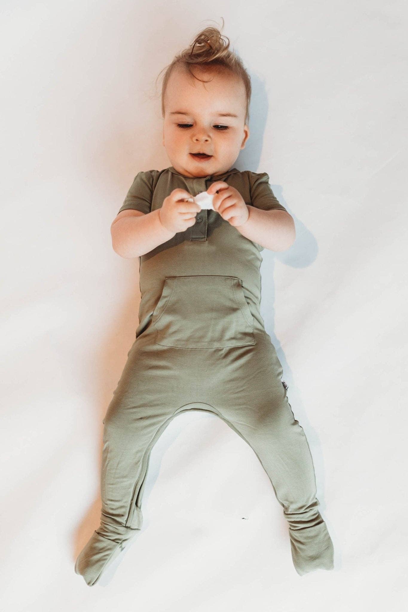 Short Sleeve Romper - Sage