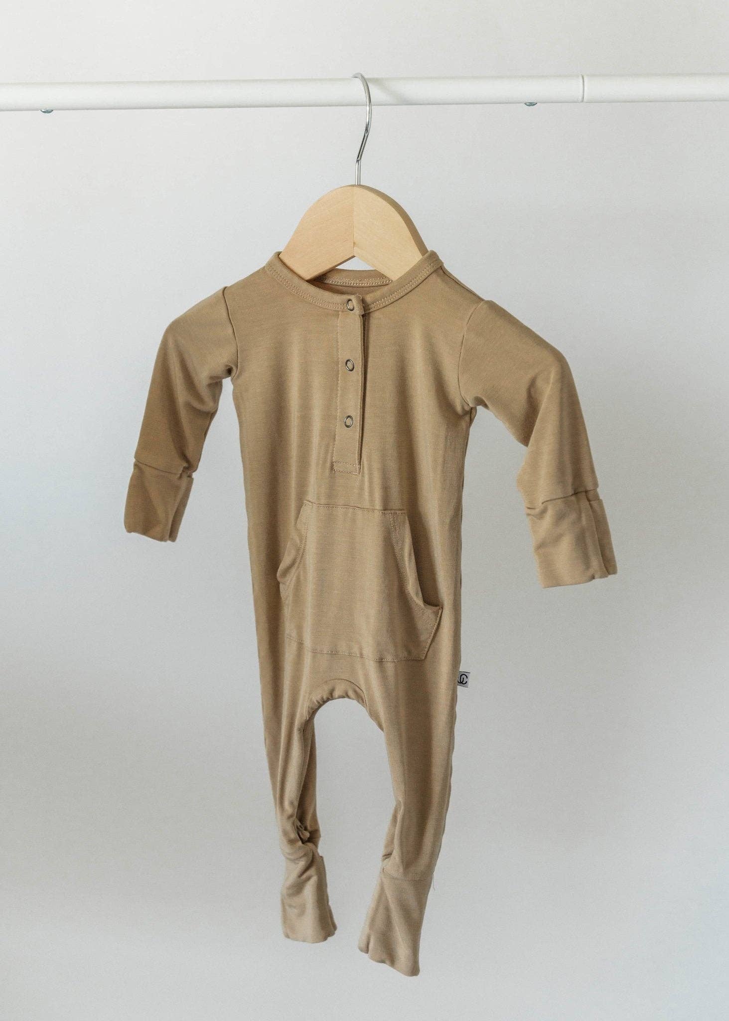 Long Sleeve Romper - Desert Tan