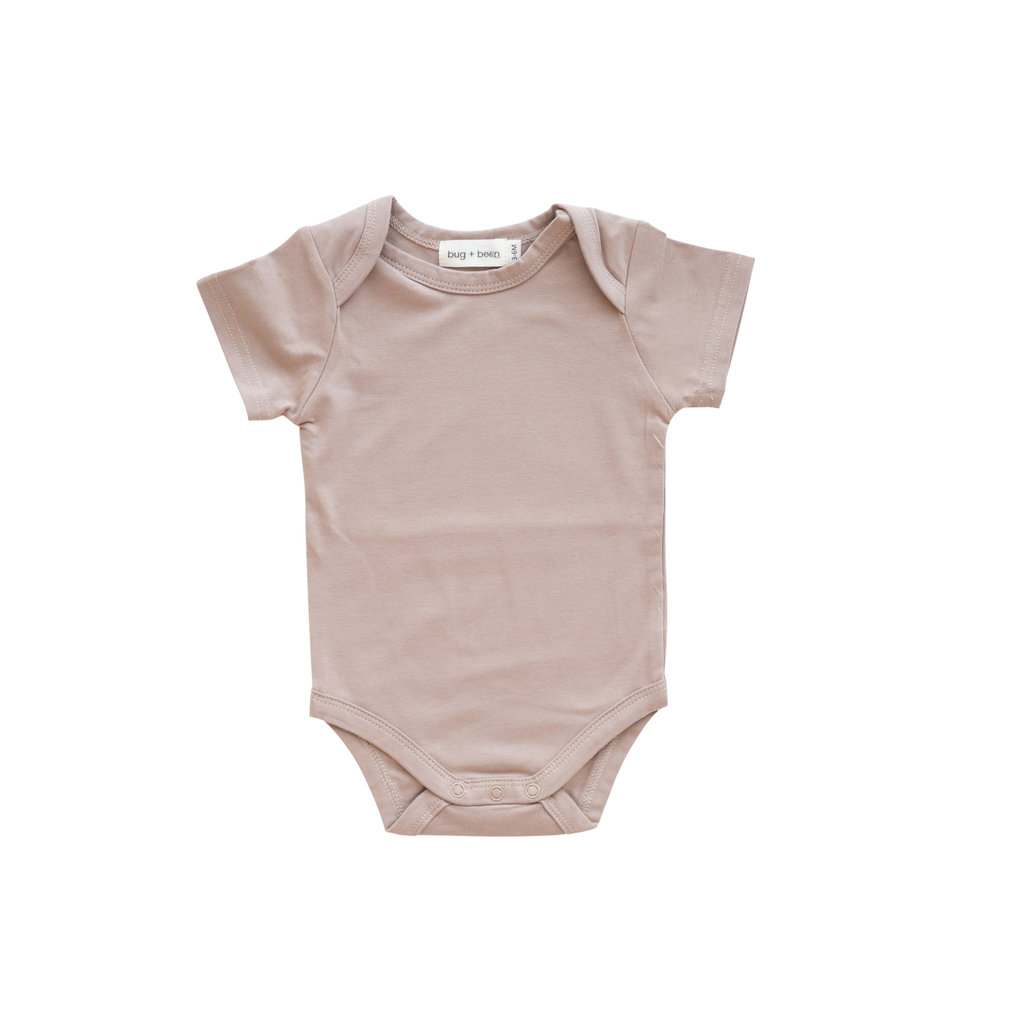 Organic Cotton Short Sleeve Bodysuit – Mocha