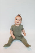Short Sleeve Romper - Sage