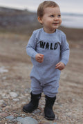 WILD Bear Infant One Piece Bodysuit: Navy